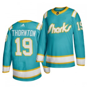 San Jose Sharks Trikot Joe Thornton 19 Throwback Teal Authentic - Herren